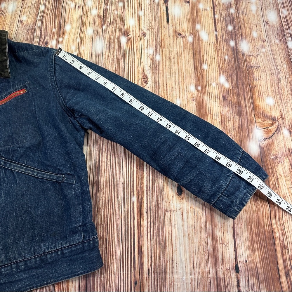 Vintage Blanket Lined Denim Men’s Chore Jacket Detroit Style Size 40 - Picture 13 of 16